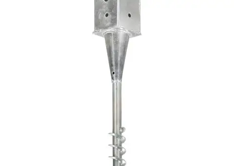 Țăruși de sol, 6 buc., argintiu, 8x8x57 cm, oțel galvanizat - 2/5