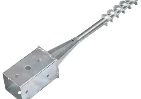 Țăruși de sol, 6 buc., argintiu, 8x8x57 cm, oțel galvanizat - 3/5