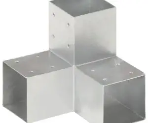 vidaXL Conector de grindă, formă Y, 91 x 91 mm, metal galvanizat