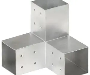 vidaXL Conector de grindă, formă Y, 81 x 81 mm, metal galvanizat