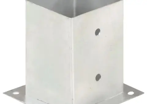 Suporturi stâlp, 4 buc., 101 mm, metal galvanizat - 2/5