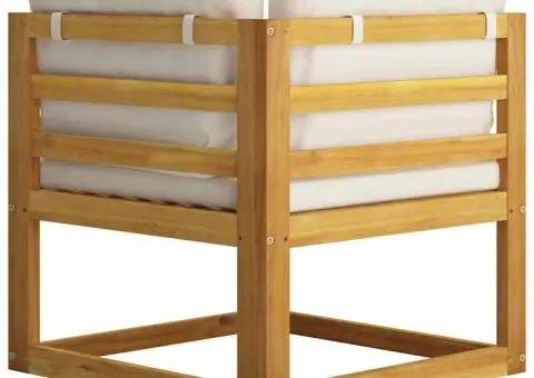 Set mobilier grădină cu perne, 5 piese, lemn masiv acacia - 5/5