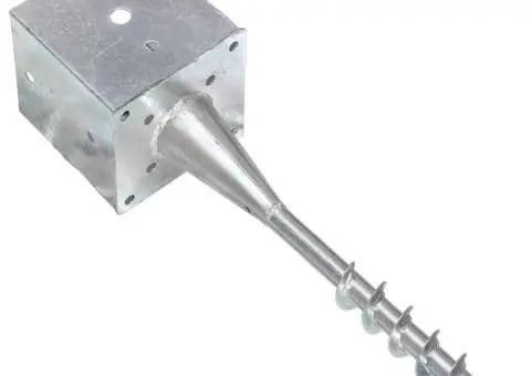 Țăruși de sol, 6 buc., argintiu, 14x14x58 cm, oțel galvanizat - 4/5