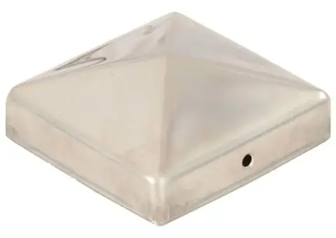 Capace stâlpi de gard piramidă 6 buc. 81x81 mm oțel inoxidabil - 2/5