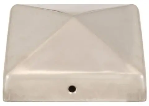 Capace stâlpi de gard piramidă 6 buc. 81x81 mm oțel inoxidabil - 4/5