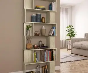vidaXL Bibliotecă/Separator, stejar sonoma 80x24x192 cm lemn prelucrat