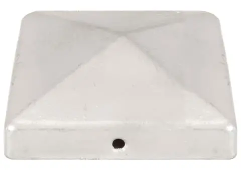 Capace stâlpi gard piramidă 6 buc. metal galvanizat 101x101 mm - 4/5