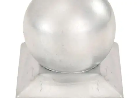 Capace stâlpi tip glob, 6 buc., 91 x 91 mm, metal galvanizat - 4/5