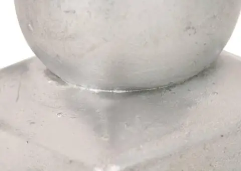 Capace stâlpi tip glob, 6 buc., 91 x 91 mm, metal galvanizat - 5/5