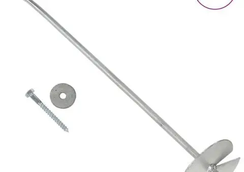 Ancore de sol, 4 buc., 10 x 60 cm, metal galvanizat - 1/5