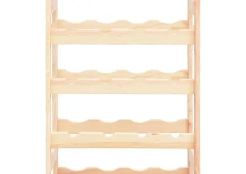 Suport de vin pentru 20 de sticle, lemn de pin - 2/5