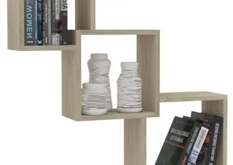 Rafturi de perete, cub, stejar sonoma, 68x15x68 cm, PAL - 3/5