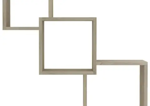 Rafturi de perete, cub, stejar sonoma, 68x15x68 cm, PAL - 4/5