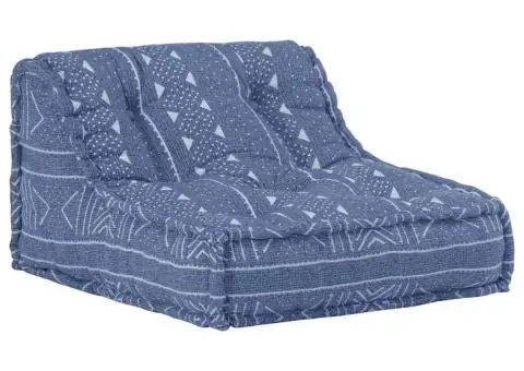 Fotoliu puf modular, indigo, material textil - 5/5