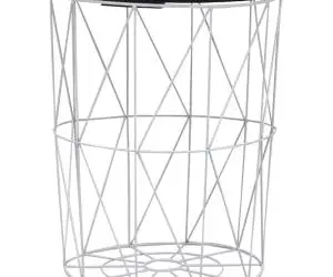 vidaXL Măsuță de cafea, alb, Ø 47 cm