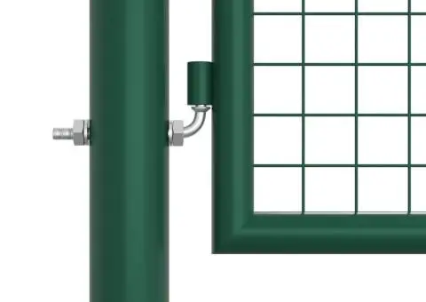 Poartă de grădină din plasă, verde, 390 x 125 cm, oțel - 5/5