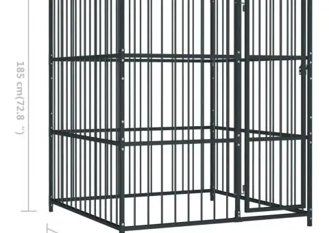 Padoc pentru câini de exterior, 150 x 150 x 185 cm - 5/5