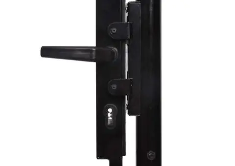 Poartă de gard cu două uși, cu vârfuri de suliță, 400 x 248 cm - 4/5