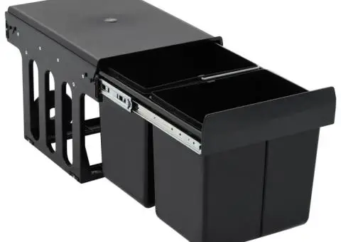 Coș gunoi retractabil pentru dulap bucătărie, silențios, 36 L - 3/5