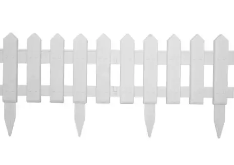 Borduri de gazon, 25 buc., alb, 10 m, PP - 4/5