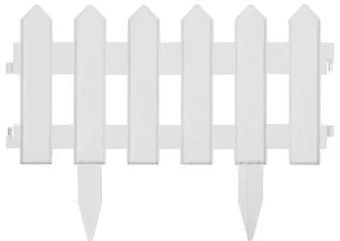 Borduri de gazon, 25 buc., alb, 10 m, PP - 5/5