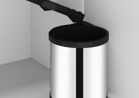 Coș de gunoi încorporat de bucătărie, 12 L, oțel inoxidabil - 1/5