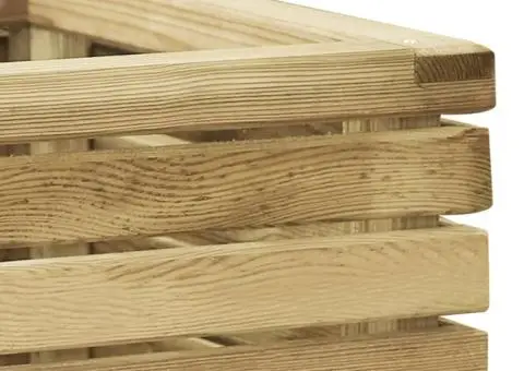 Strat înălțat de grădină, 50x50x100 cm, lemn de pin tratat - 3/4