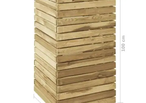 Strat înălțat de grădină, 50x50x100 cm, lemn de pin tratat - 4/4