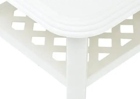 Măsuță de cafea, alb, 90 x 60 x 46 cm, plastic - 5/5