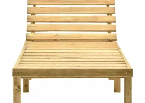 Șezlong, lemn de pin tratat - 2/5