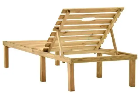 Șezlong, lemn de pin tratat - 3/5