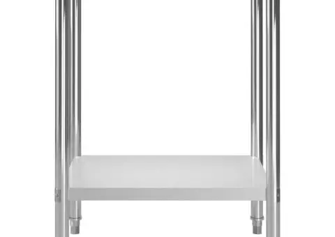 Masă de lucru bucătărie bordură antistropire 80x60x93 cm oțel - 3/5