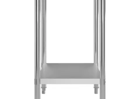 Masă de lucru bucătărie bordură antistropire 80x60x93 cm oțel - 4/5