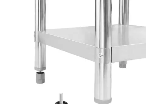 Masă de lucru bucătărie bordură antistropire 80x60x93 cm oțel - 5/5