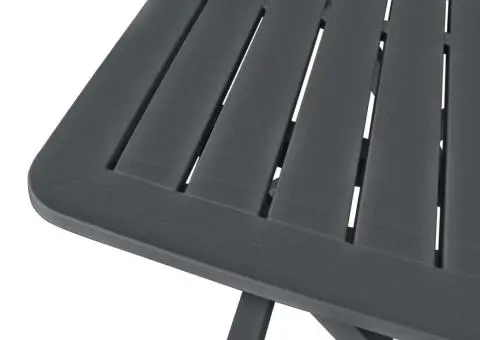 Set mobilier de bistro pliabil, 3 piese, antracit, plastic - 5/5