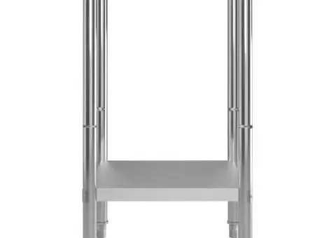 Masă de lucru bucătărie bordură antistropire 60x60x93 cm oțel - 4/5