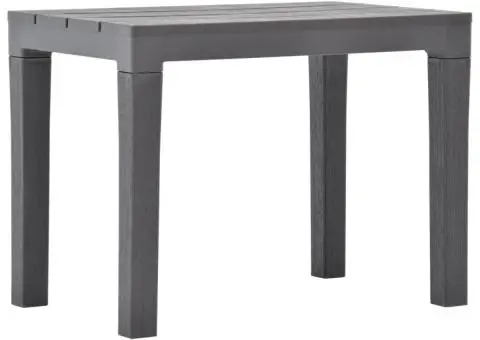 Masă de grădină cu 2 bănci, maro, plastic - 3/5