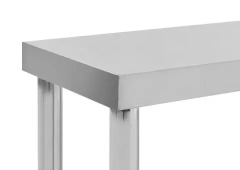 Raft masă de lucru cu 2 niveluri, 120x30x65 cm, oțel inoxidabil - 5/5