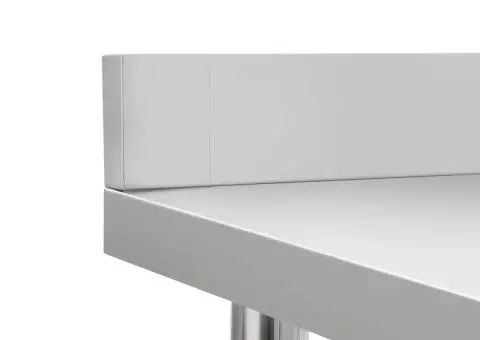 Masă de lucru bucătărie bordură antistropire 120x60x93 cm oțel - 5/5