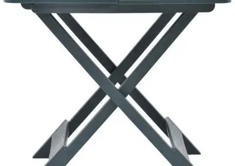 Masă de grădină pliabilă, verde, 79 x 72 x 70 cm, plastic - 2/5