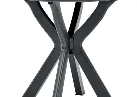 Masă de bistro, antracit, Ø70 cm, plastic - 3/5