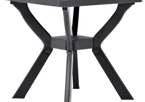 Masă de bistro, antracit, 70 x 70 x 72 cm, plastic - 1/5