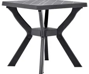 vidaXL Masă de bistro, antracit, 70 x 70 x 72 cm, plastic