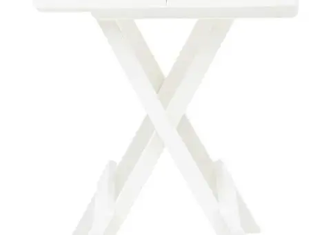 Masă de grădină pliabilă, alb, 45 x 43 x 50 cm, plastic - 3/5