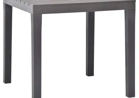 Masă de grădină, cafeniu, 78 x 78 x 72 cm, plastic - 1/5