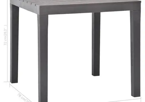 Masă de grădină, cafeniu, 78 x 78 x 72 cm, plastic - 5/5