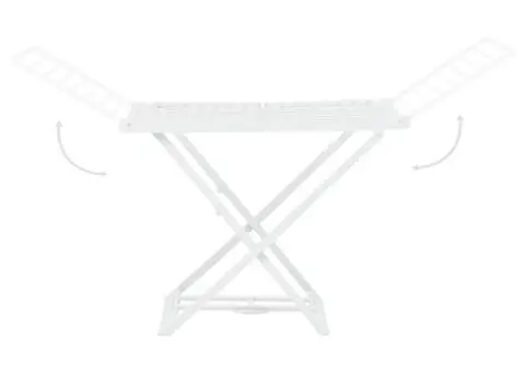 Uscător de rufe pliabil, alb, plastic - 5/5