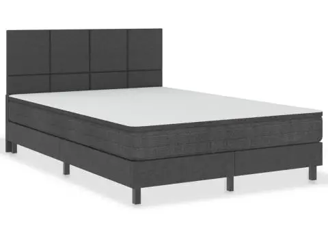 Tăblie de pat, gri închis, 180 x 200 cm, material textil - 3/5