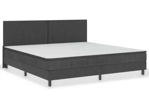 Tăblie de pat, gri închis, 200 x 200 cm, material textil - 3/5