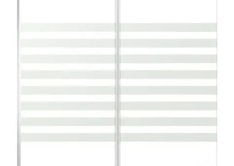 Cabină de baie, 120 x 140 cm, sticlă securizată, dungi - 2/5